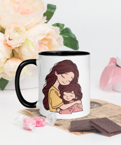 Alternative view of Mug with Color Inside - gift for Mom