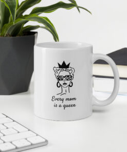 White glossy mug