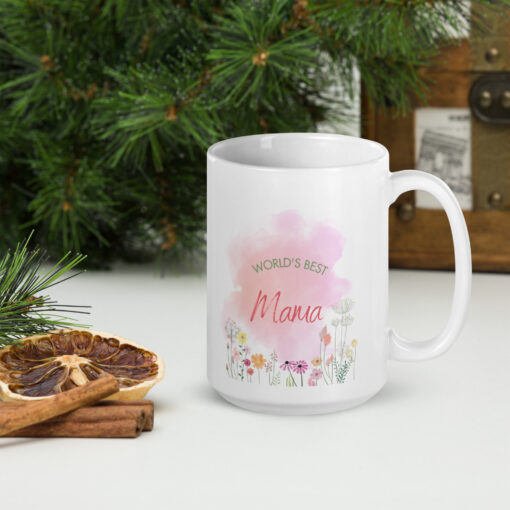 White glossy mug - a special gift for Mom