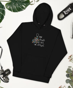 Alternative view of Funny Nurse Christmas Shirt, Nurse Christmas Gifts, Christmas Sweatshirt, Shine Bright Like A Call Light, RN Christmas Sweatshirt Unisex Hoodie