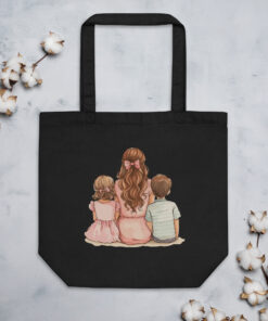 Proud Mom & Awesome Daughter Son Eco tote bag