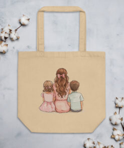 Alternative view of Proud Mom & Awesome Daughter Son Eco tote bag