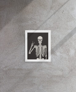 Alternative view of skeleton print | halloween printable wall art | halloween decor | halloween poster | halloween print | halloween printable |digital download Framed canvas