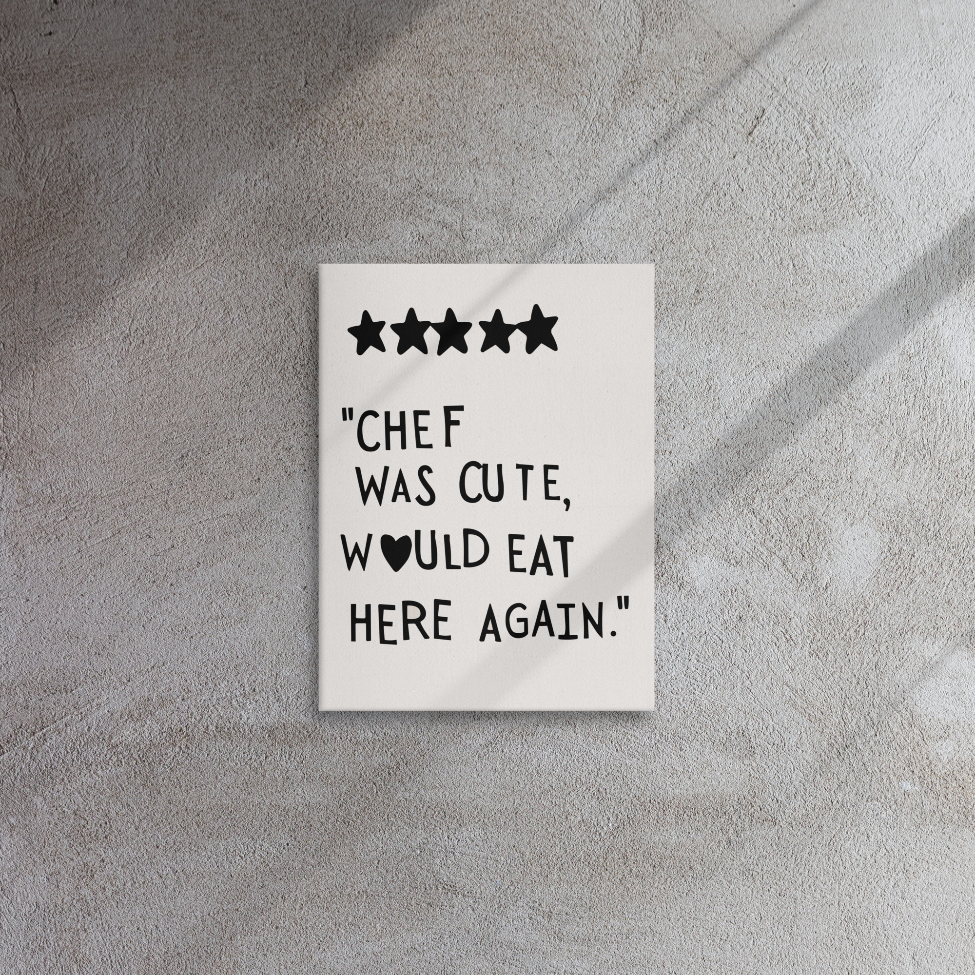 Aesthetic Kitchen Decor Cute Cooking Art Kitchen Wall Art Print Minimalist Heart Print Black Chef Art Thin canvas - Image 2