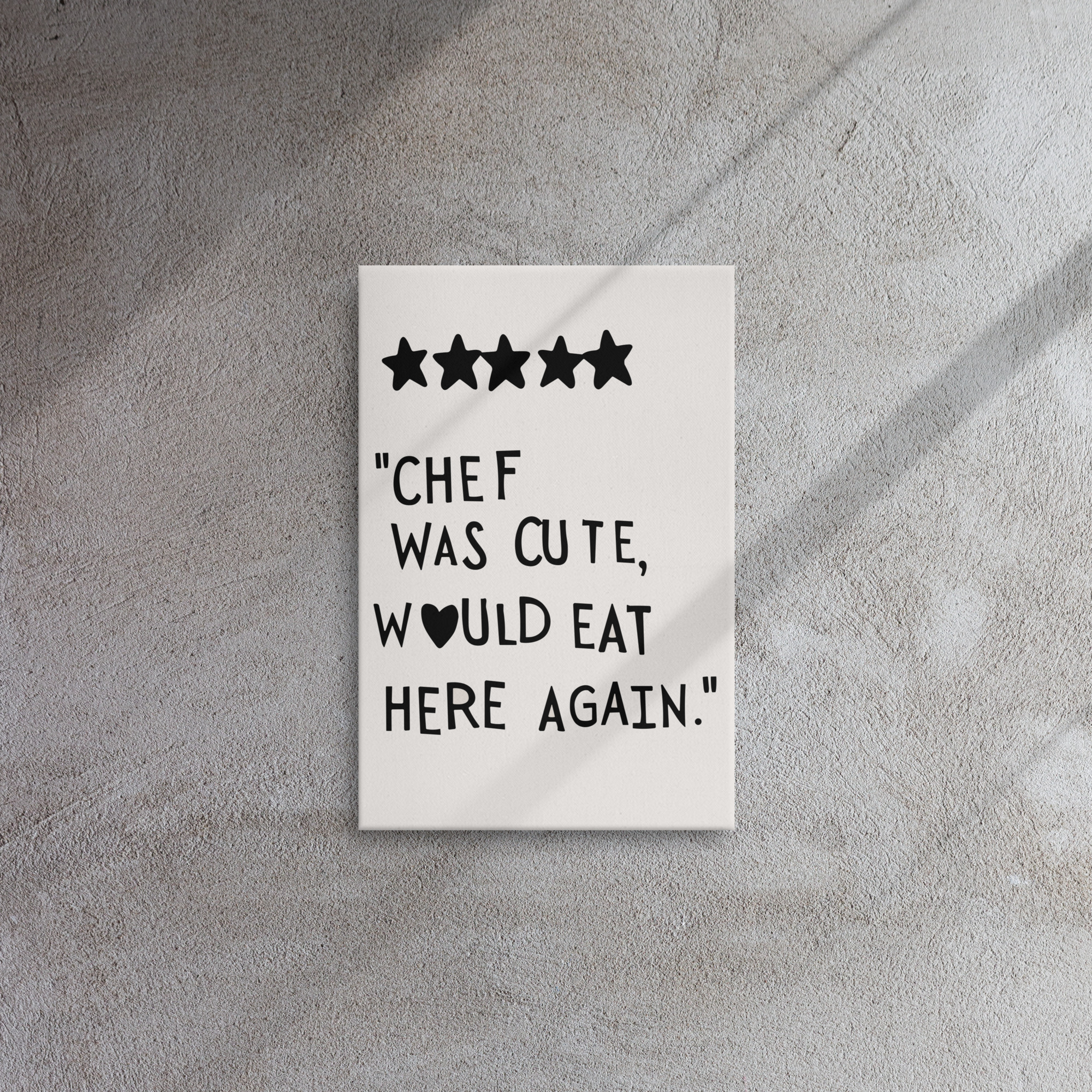 Aesthetic Kitchen Decor Cute Cooking Art Kitchen Wall Art Print Minimalist Heart Print Black Chef Art Thin canvas - Image 7