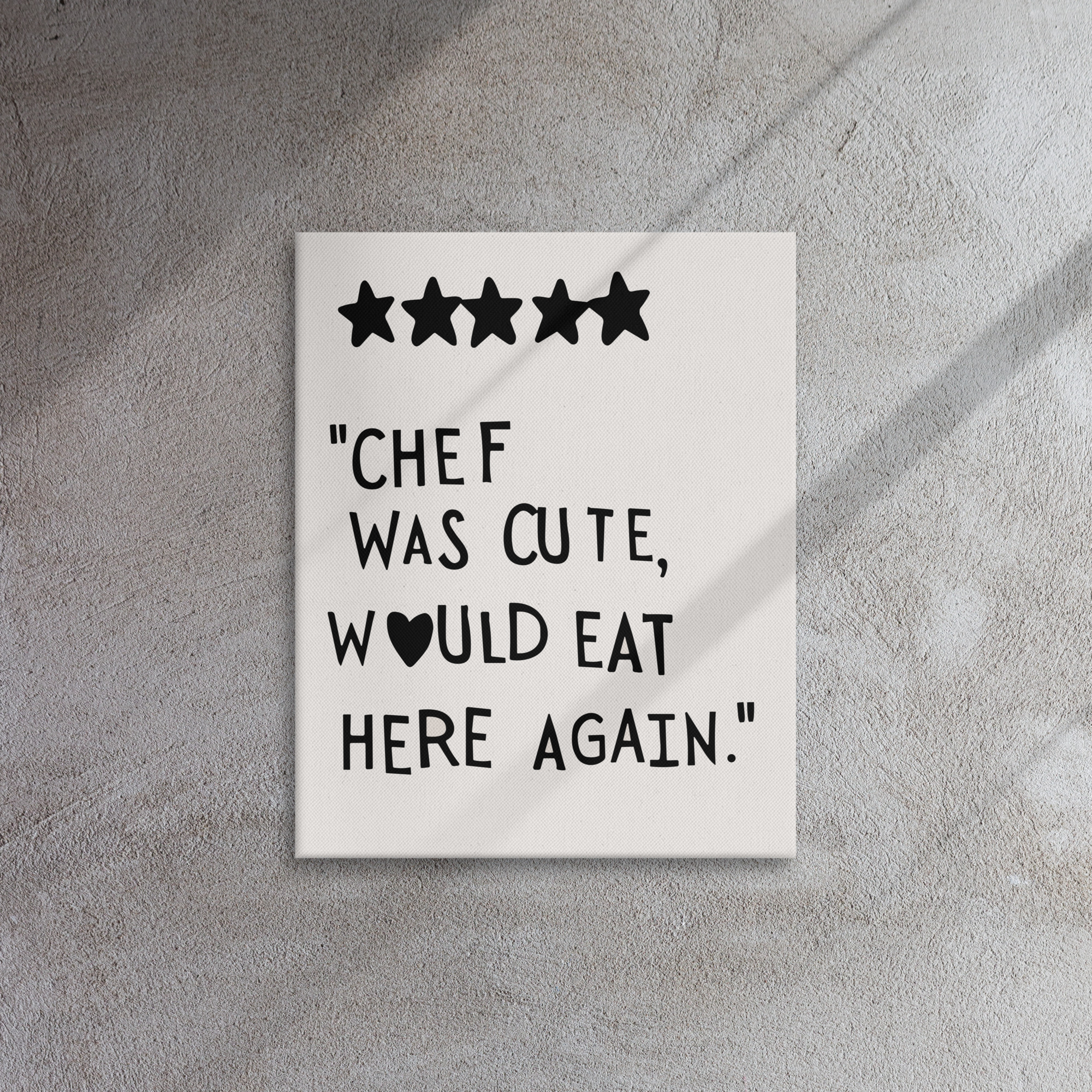 Aesthetic Kitchen Decor Cute Cooking Art Kitchen Wall Art Print Minimalist Heart Print Black Chef Art Thin canvas - Image 3