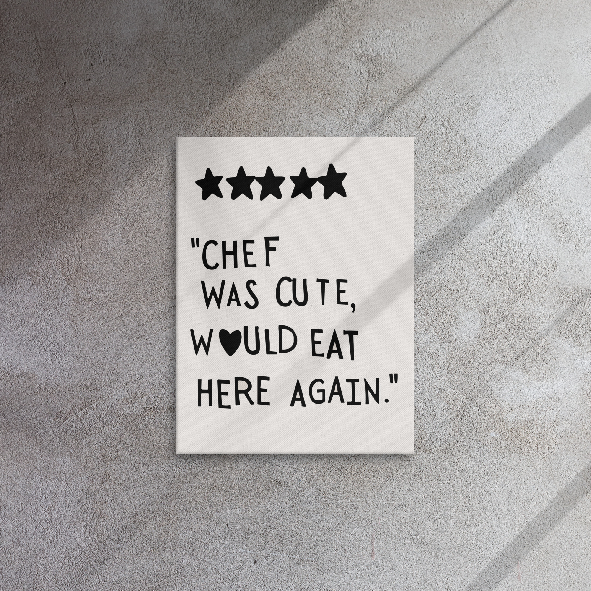 Aesthetic Kitchen Decor Cute Cooking Art Kitchen Wall Art Print Minimalist Heart Print Black Chef Art Thin canvas - Image 4