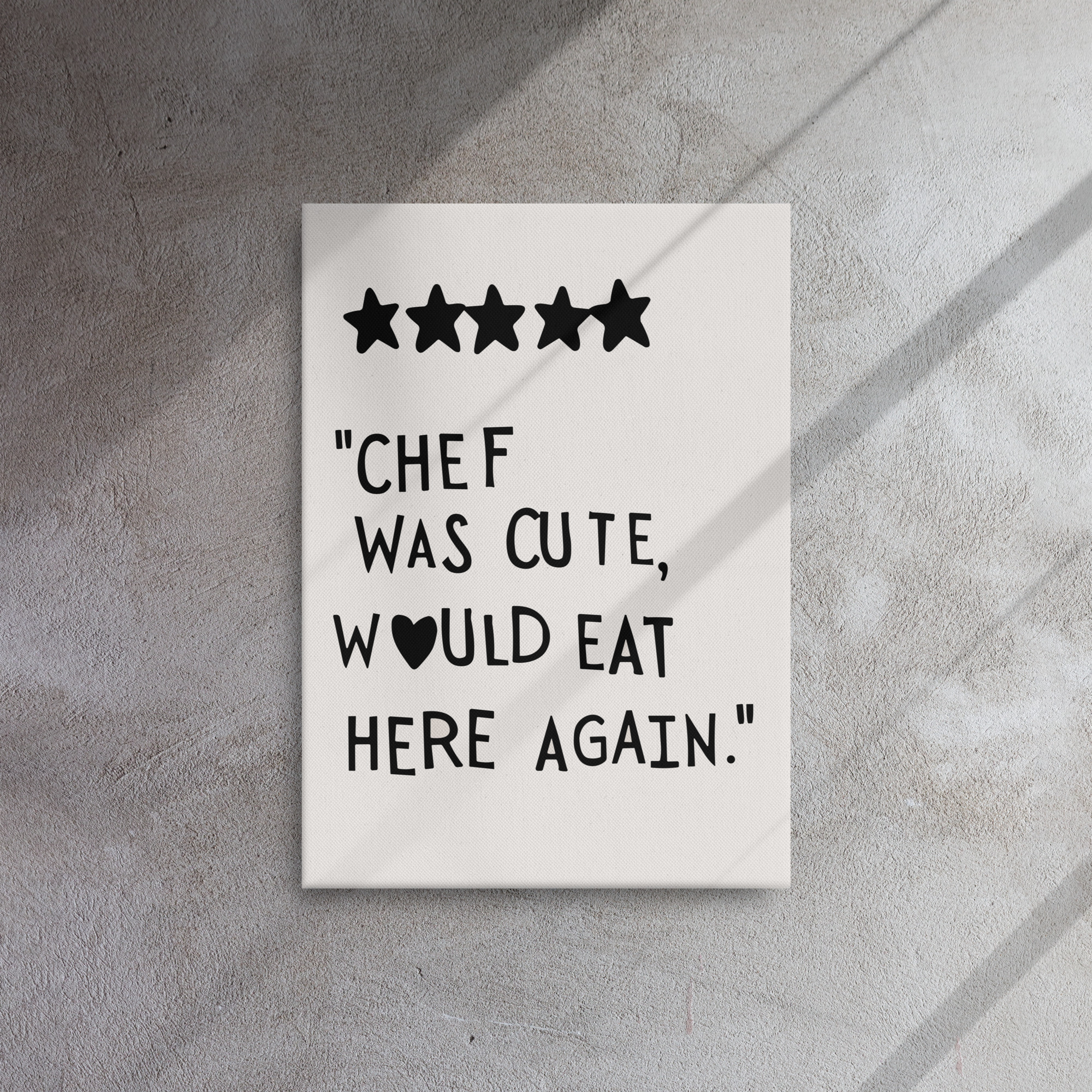 Aesthetic Kitchen Decor Cute Cooking Art Kitchen Wall Art Print Minimalist Heart Print Black Chef Art Thin canvas - Image 8