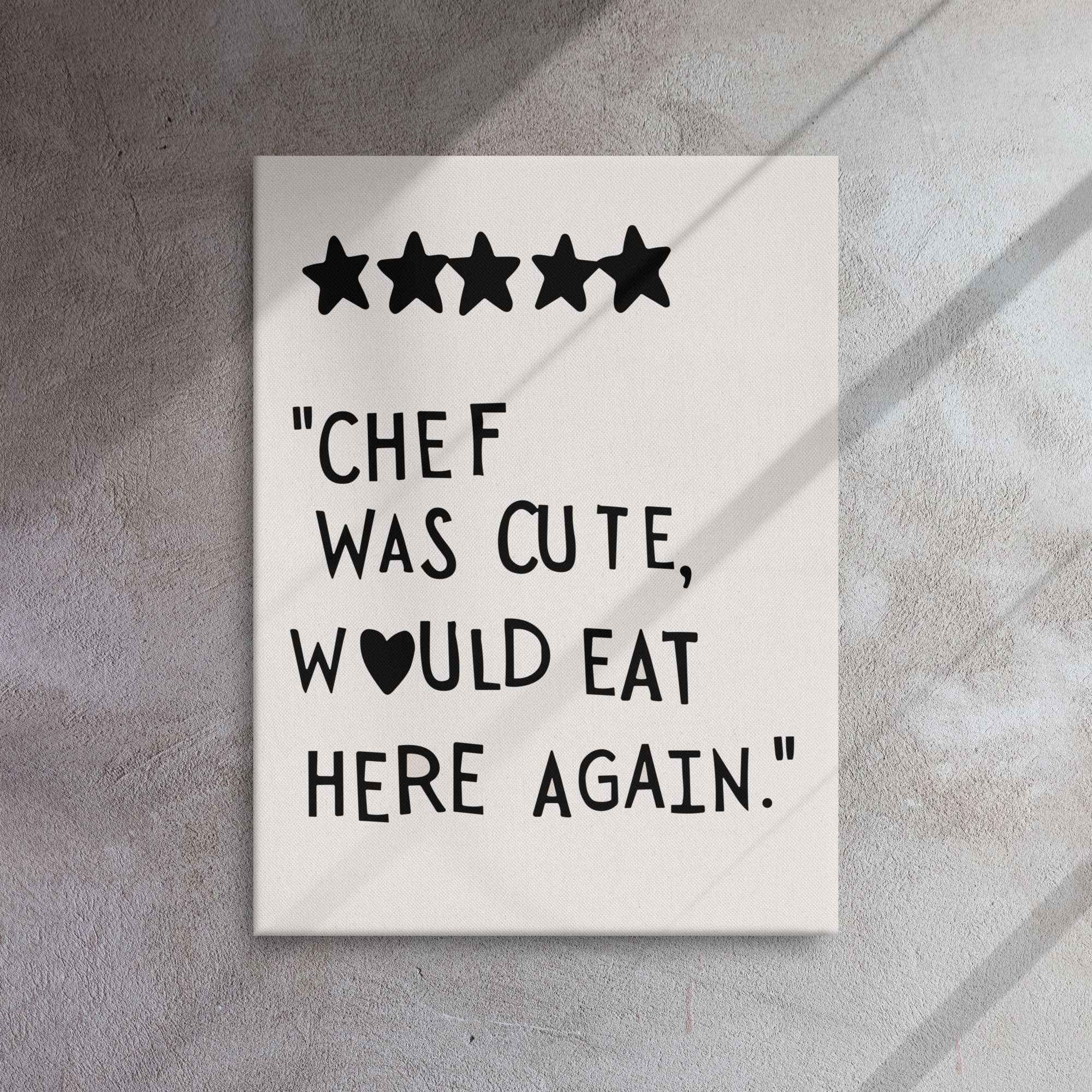 Aesthetic Kitchen Decor Cute Cooking Art Kitchen Wall Art Print Minimalist Heart Print Black Chef Art Thin canvas - Image 9