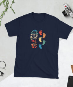 Alternative view of Dad and Kids Footprints T-Shirt Short-Sleeve Unisex T-Shirt