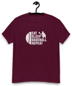 Men's Baseball T-shirt, Eat Sleep Baseball Repeat, Shirt for Baseball Lover, Tshirt Gift for Men, Great Gift for Dad, Father, Gift for Son Unisex classic tee