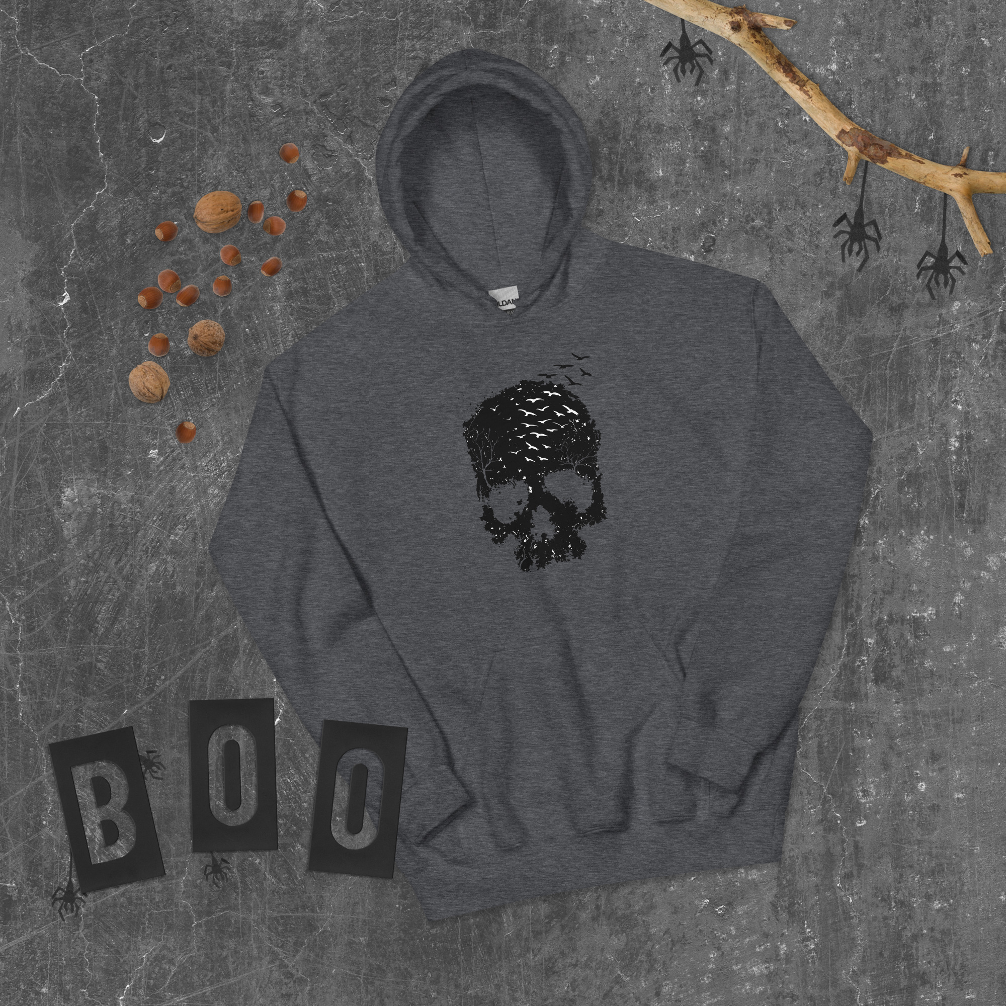 Blooming Jelly Women's Halloween Sweatshirts Skull Graphic T Shirts Long Sleeve Pullover Tops Gothic Fall Clothes 2025 Unisex Hoodie - Image 9