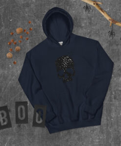 Blooming Jelly Women's Halloween Sweatshirts Skull Graphic T Shirts Long Sleeve Pullover Tops Gothic Fall Clothes 2025 Unisex Hoodie