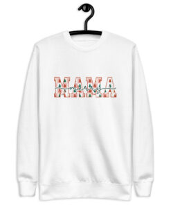 Merry Mama Comfort Colors® Shirt, New Mom Christmas T-Shirt, Xmas Pregnancy Announcement, Very Merry Mother Tee, Cute Winter Gift for Mom Unisex Premium Sweatshirt