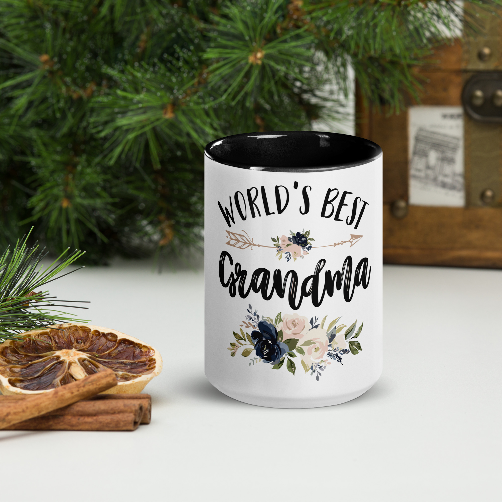 Grandma Mug - Ceramic Coffee Cup, World's Best Grandma Gift for Christmas Mug with Color Inside - Image 6
