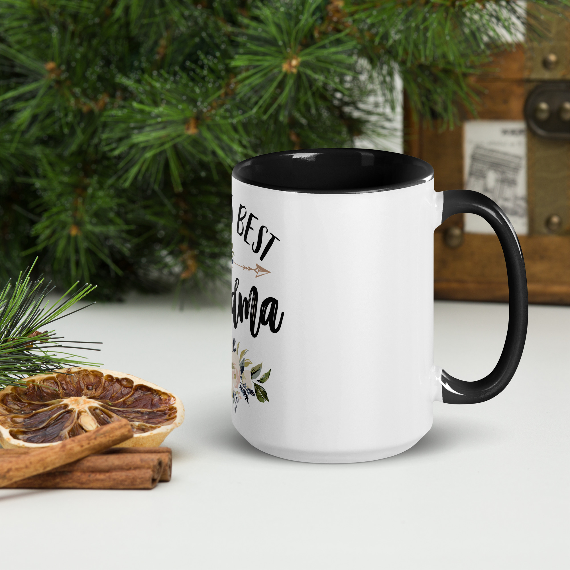 Grandma Mug - Ceramic Coffee Cup, World's Best Grandma Gift for Christmas Mug with Color Inside - Image 5