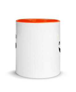 Pearhead Halloween Coffee Mug Set of 2 Fall Pumpkin Ghost Ceramic Cups Mug with Color Inside