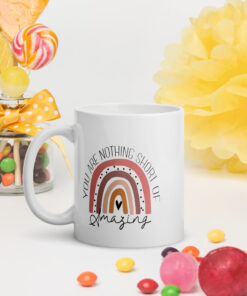 White glossy mug