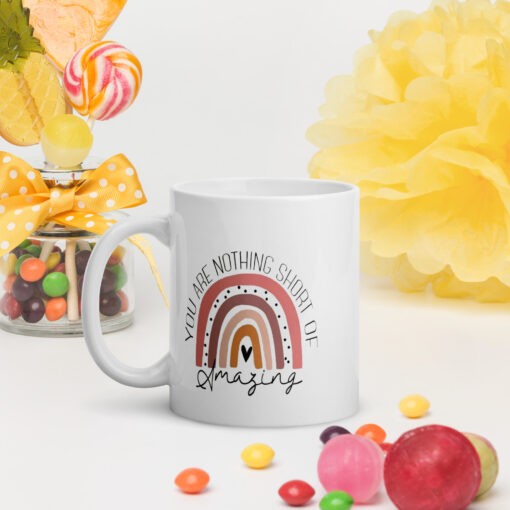 White glossy mug