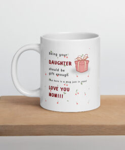 White glossy mug