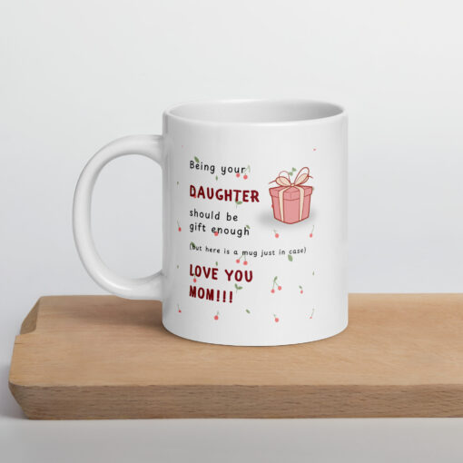 White glossy mug